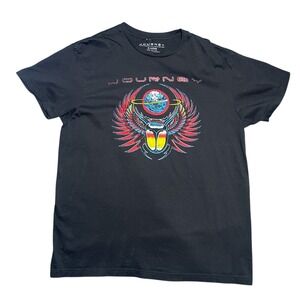 Journey Band T-Shirt Womens XL Black Winged Scarab Graphic Rock Tee 2020 Nomota